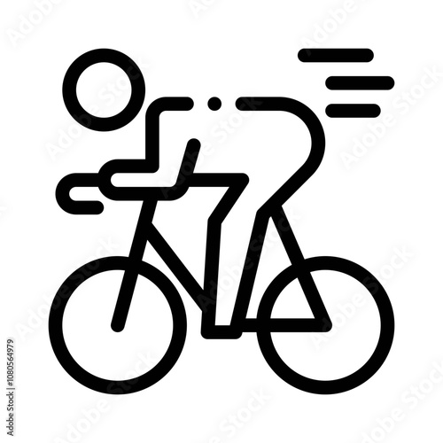 Cycling line icon