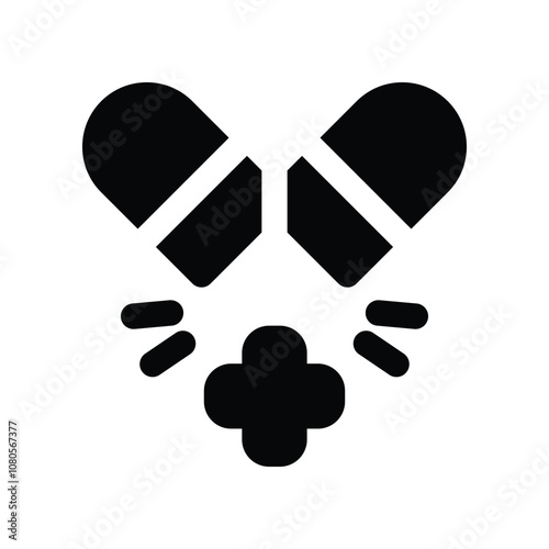 capsule icon. vector glyph icon for your website, mobile, presentation, and logo design.