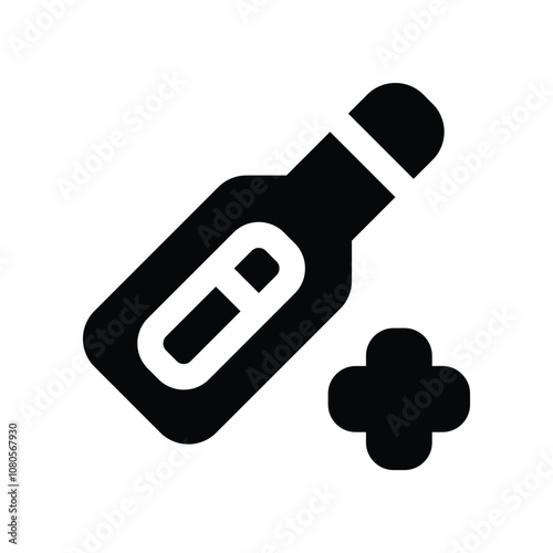 thermometer icon. vector glyph icon for your website, mobile, presentation, and logo design.