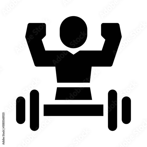Weightlifting glyph icon