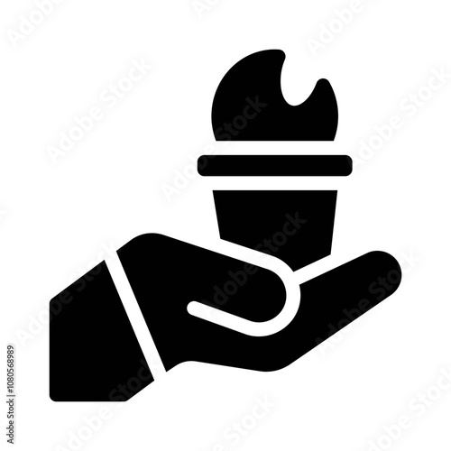 Torch glyph icon
