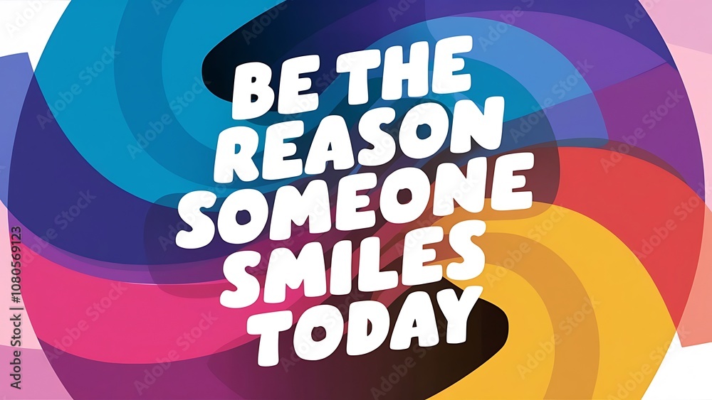 Be the Reason Someone Smiles Today Illustartion,Typography,Banner,Poster T-shirt Design Motivational Quote