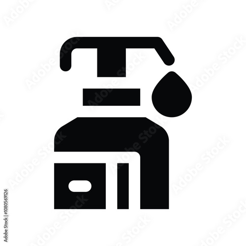 hand sanitizer icon. vector glyph icon for your website, mobile, presentation, and logo design.
