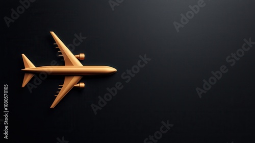 Wallpaper Mural Jet plane in flight icon sky minimalist design airborne visual top view gradient shadow Torontodigital.ca