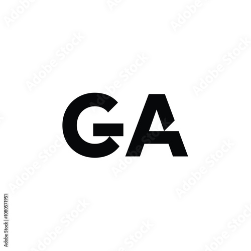 Free Download GA monogram logo design letter text name symbol monochrome logotype alphabet character simple logo - GFXLoad