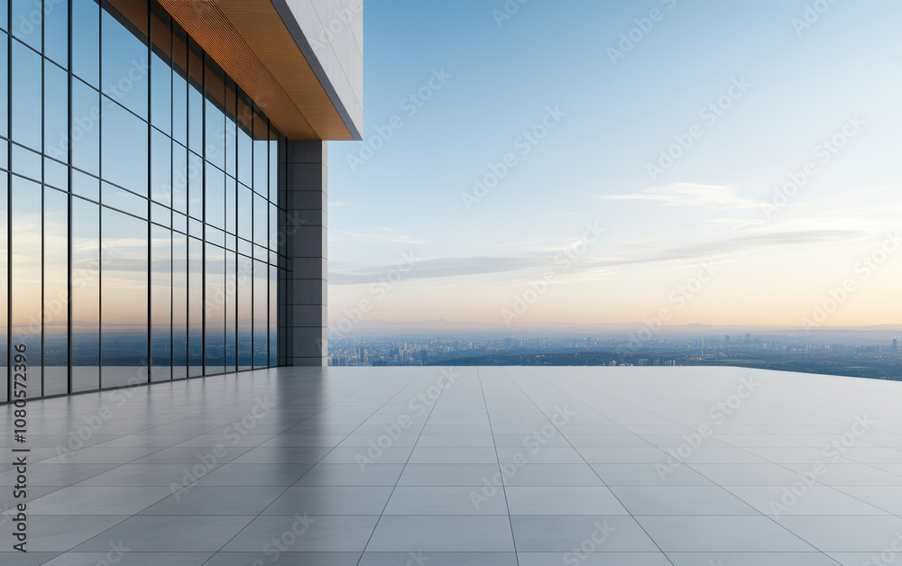 Obraz premium Minimalist modern art building space structure 