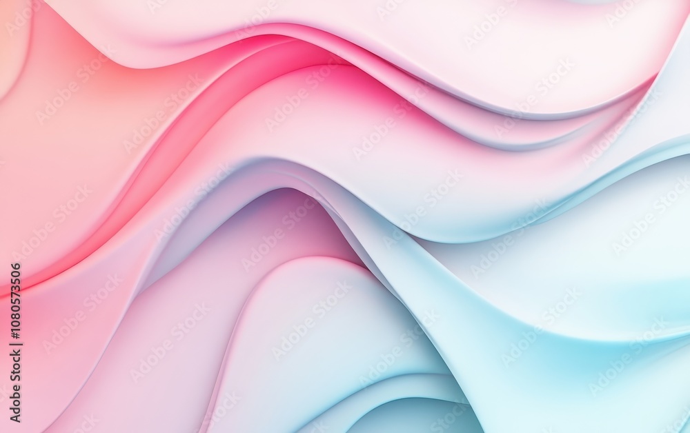 Dynamic abstract waves modern graphic design clean background soft color palette artistic viewpoint conceptual aesthetics for visual impact