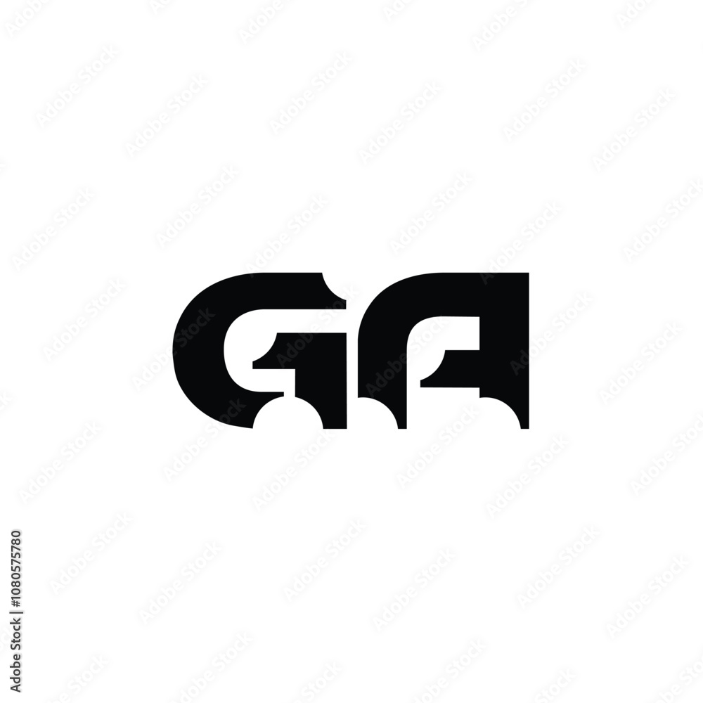 GA monogram logo design letter text name symbol monochrome logotype alphabet character simple logo GA monogram logo design letter text name symbol monochrome logotype alphabet character simple logo