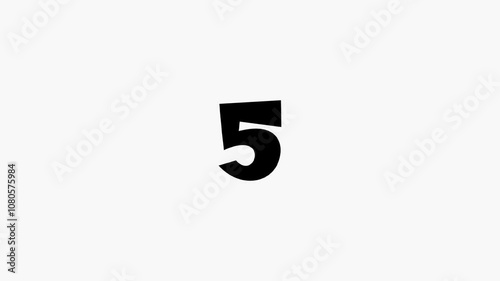 Wallpaper Mural counting from 1 to 0. isolated number on white background Torontodigital.ca