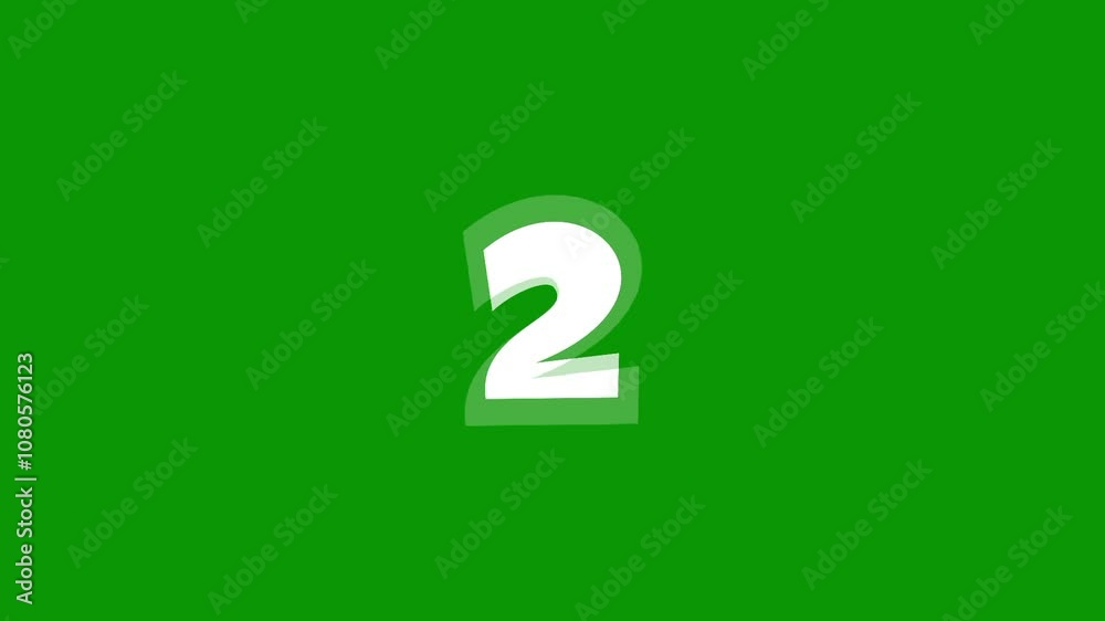 custom made wallpaper toronto digitalCounting backwards from 5 to 0 with transition effects. numbers isolated on green background