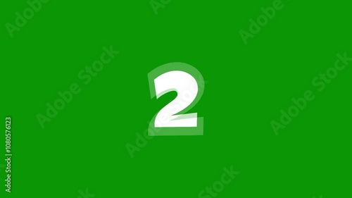 Wallpaper Mural Counting backwards from 5 to 0 with transition effects. numbers isolated on green background Torontodigital.ca