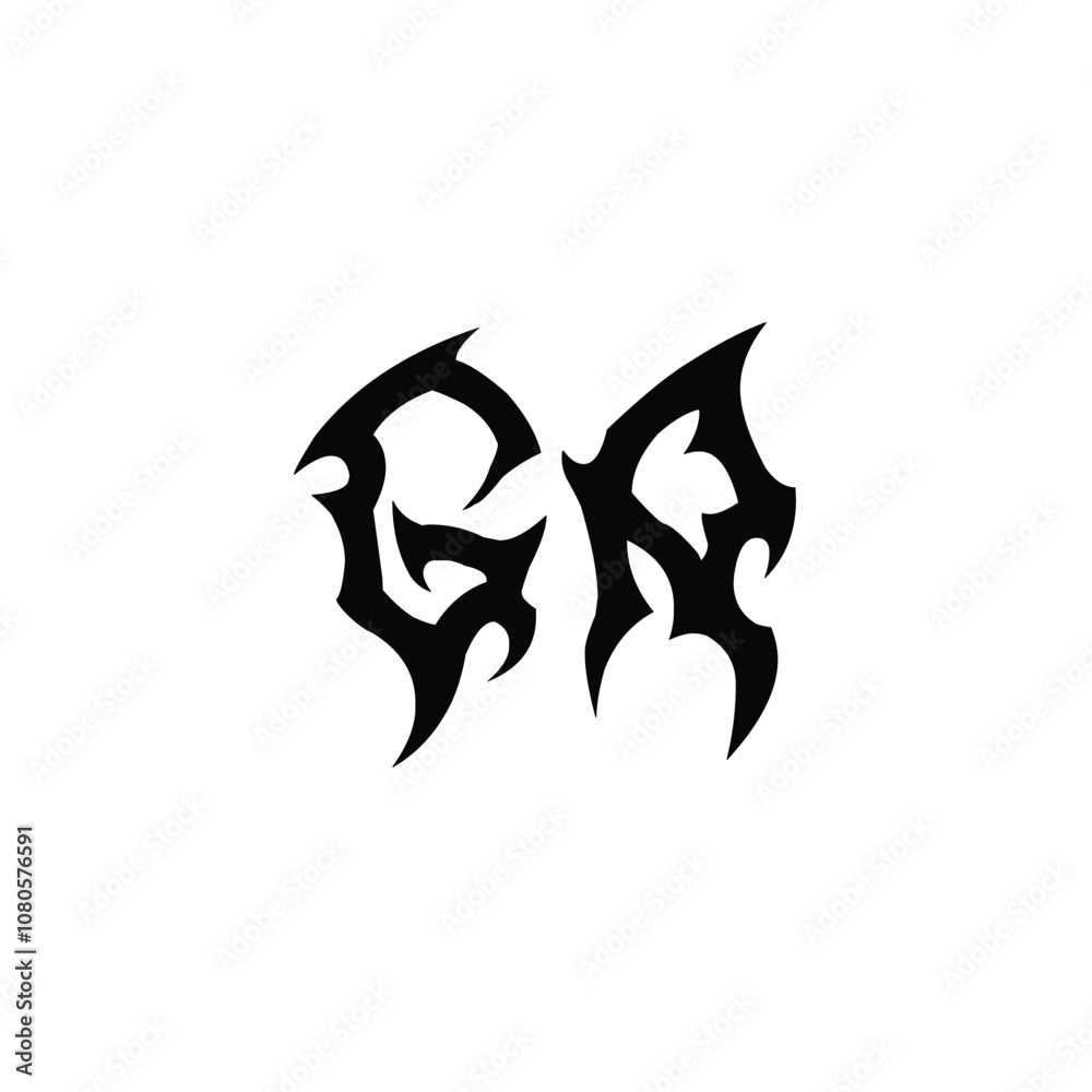 GA monogram logo design letter text name symbol monochrome logotype alphabet character simple logo GA monogram logo design letter text name symbol monochrome logotype alphabet character simple logo