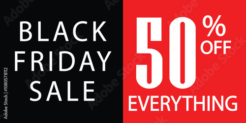 Black Friday Sale Discount Banner Vector Illustration