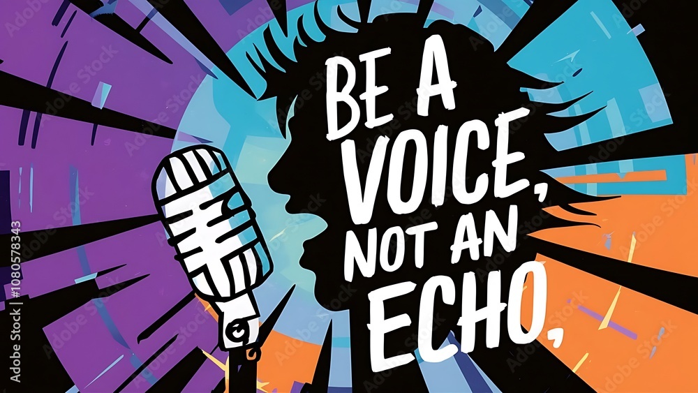 Be a Voice, Not an Echo Illustartion,Typography,Banner,Poster T-shirt Design Motivational Quote Be a Voice, Not an Echo Illustartion,Typography,Banner,Poster T-shirt Design Motivational Quote