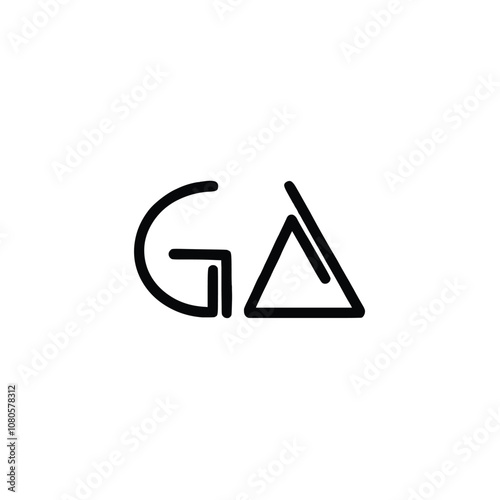 Free Download GA monogram logo design letter text name symbol monochrome logotype alphabet character simple logo - GFXLoad