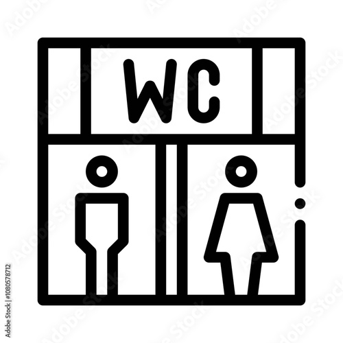 restroom line icon