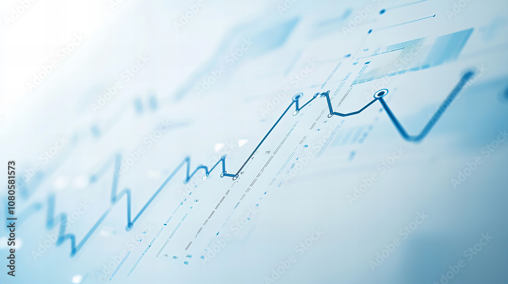 A blue background with a graph of numbers and lines A blue background with a graph of numbers and lines