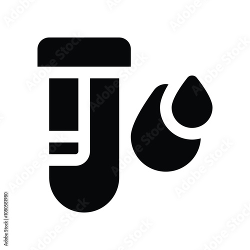 blood tube icon. vector glyph icon for your website, mobile, presentation, and logo design.