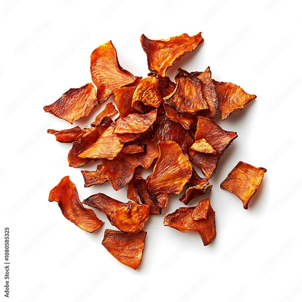 Chips for smoking meat isolated on a white background, close up Chips for smoking meat isolated on a white background, close up