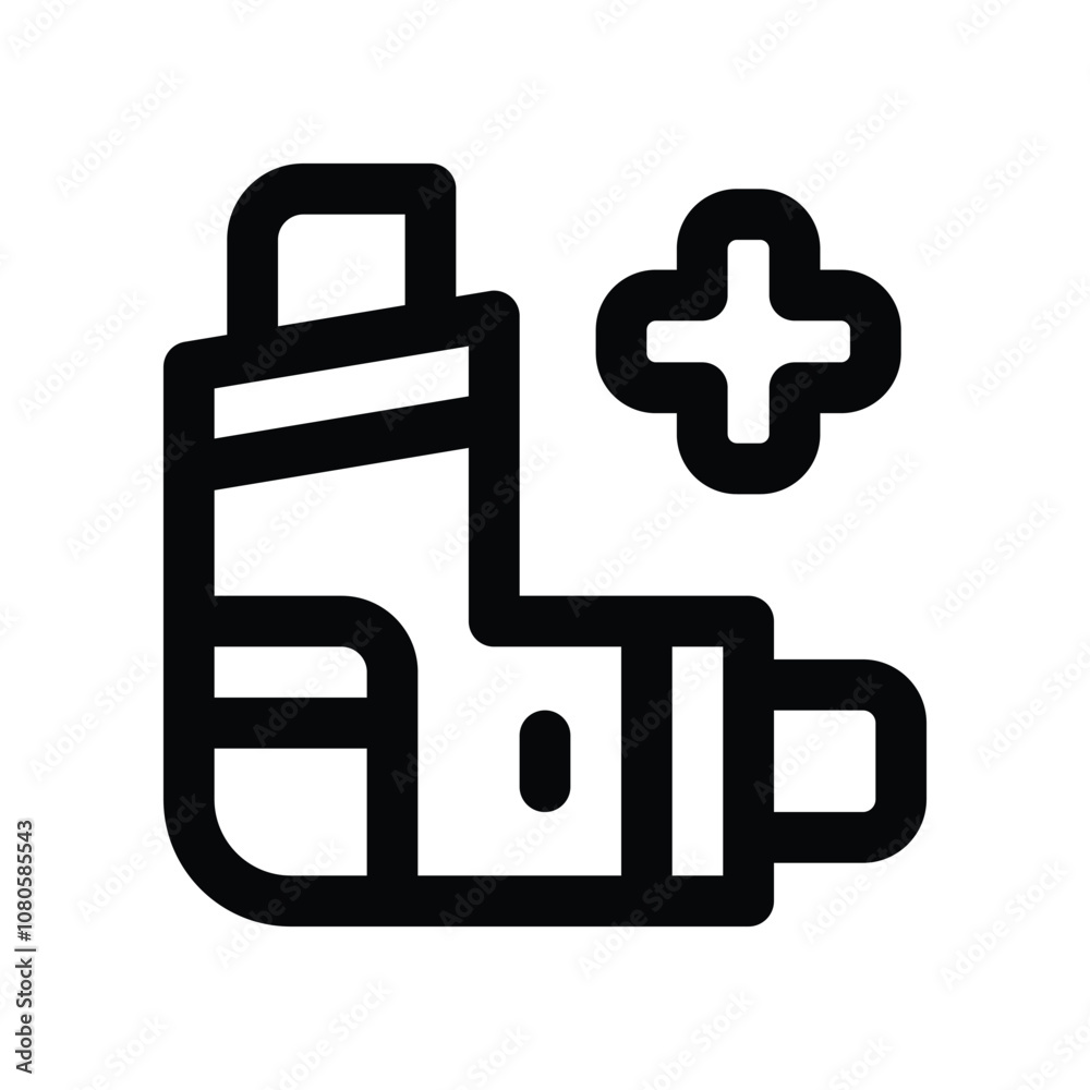inhaler icon. vector line icon for your website, mobile, presentation, and logo design. inhaler icon. vector line icon for your website, mobile, presentation, and logo design.