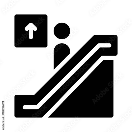 escalator glyph icon