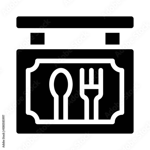 food court glyph icon