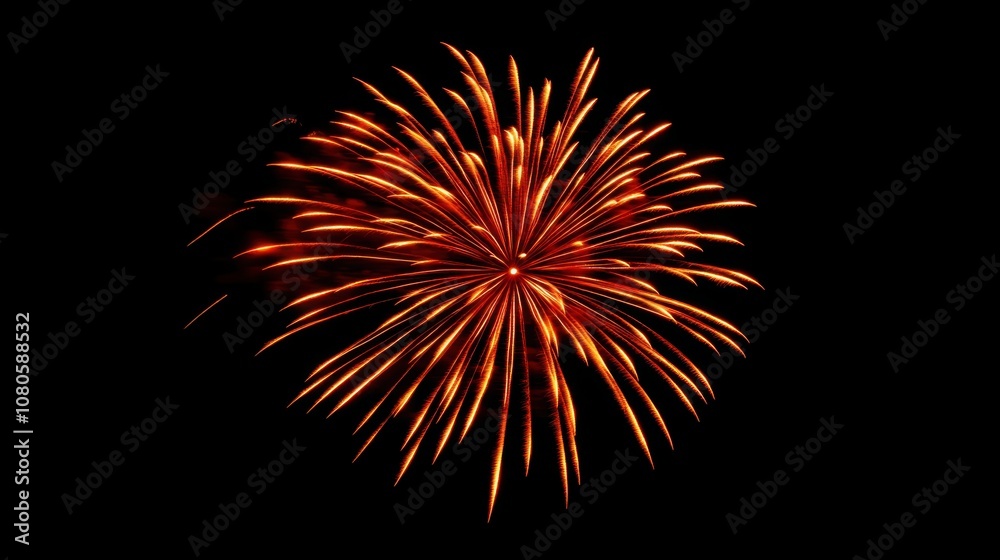 A brilliant fireworks display with red and yellow bursts on a black background, with space for text below. A brilliant fireworks display with red and yellow bursts on a black background, with space for text below.
