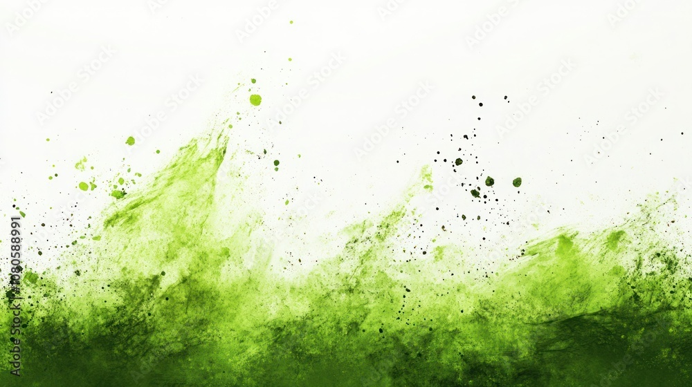Vibrant Green Splash Abstract Background