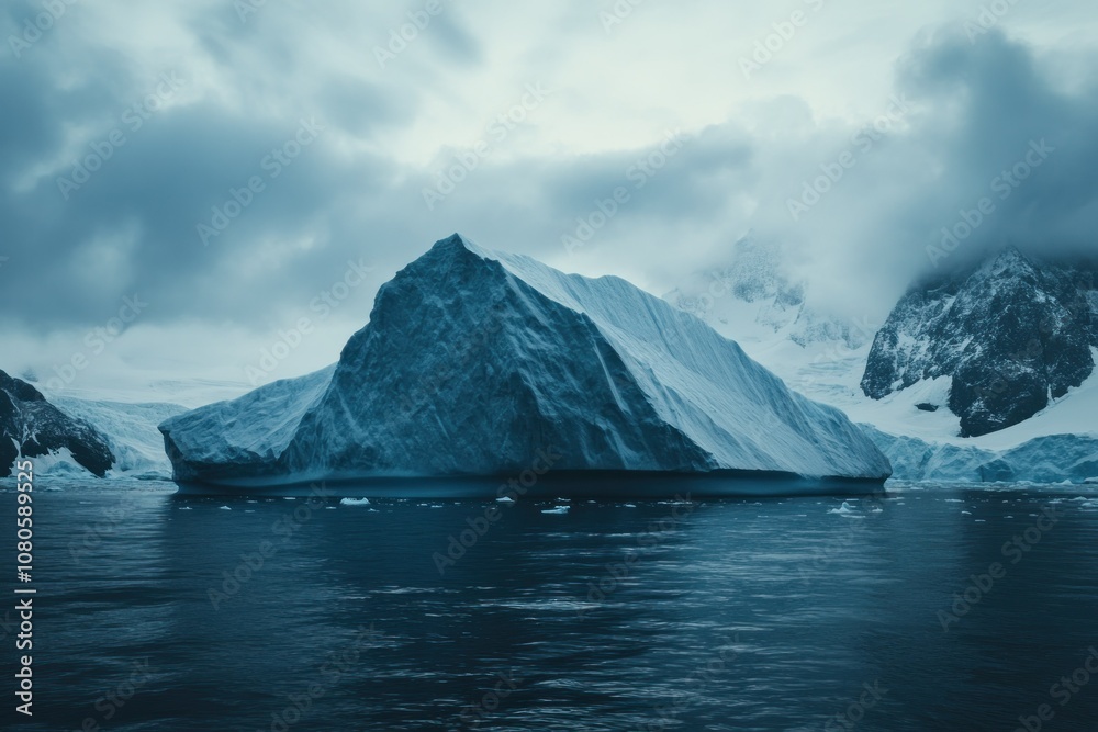 Majestic Iceberg in Serene Antarctic Waters Majestic Iceberg in Serene Antarctic Waters
