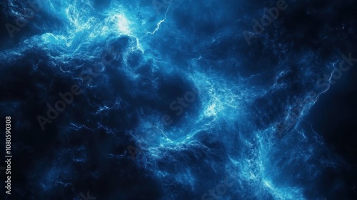 Vibrant Blue Abstract Cloudy Background