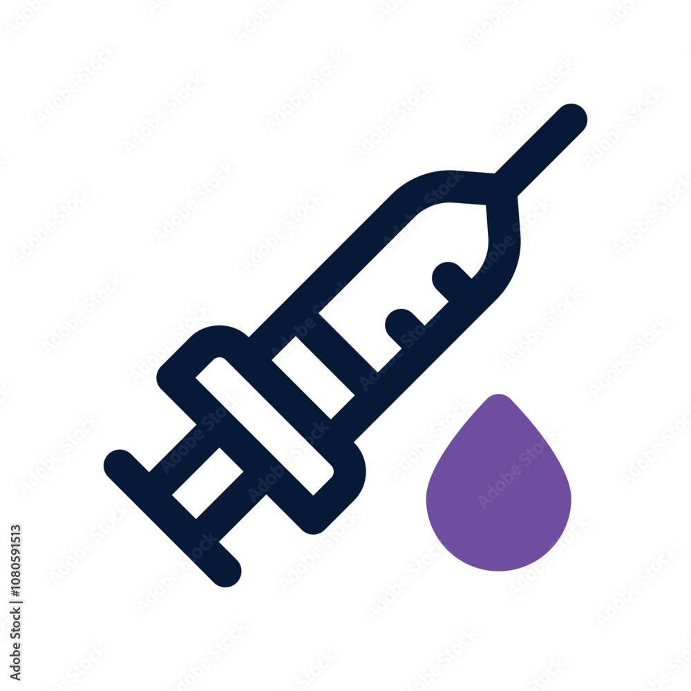 syringe icon. vector dual tone icon for your website, mobile, presentation, and logo design.
