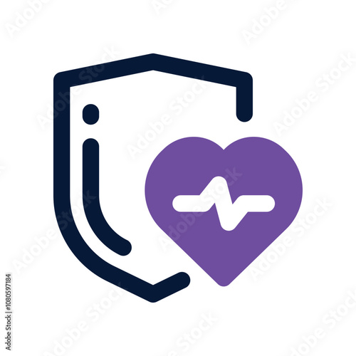 heart insurance icon. vector dual tone icon for your website, mobile, presentation, and logo design.