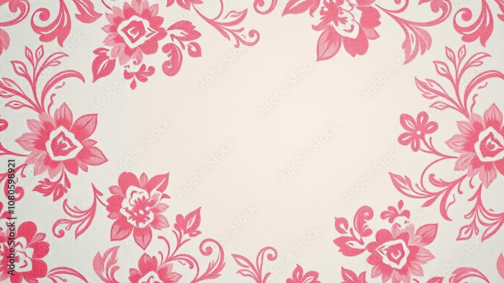 Floral damask fabric with soft pink and white hues, organic shapes, natural textures Floral damask fabric with soft pink and white hues, organic shapes, natural textures