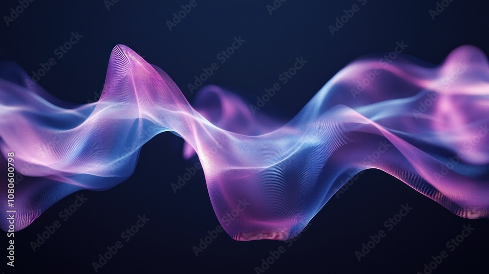 Abstract Purple and Blue Light Waves Abstract Purple and Blue Light Waves