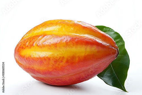 Canistel, also called egg fruit isolated on a white background photo