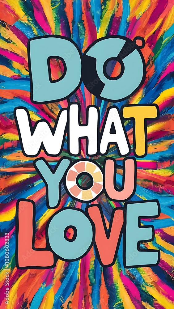 Obraz premium Do What You Love Illustartion,Typography,Banner,Poster T-shirt Design Motivational Quote,