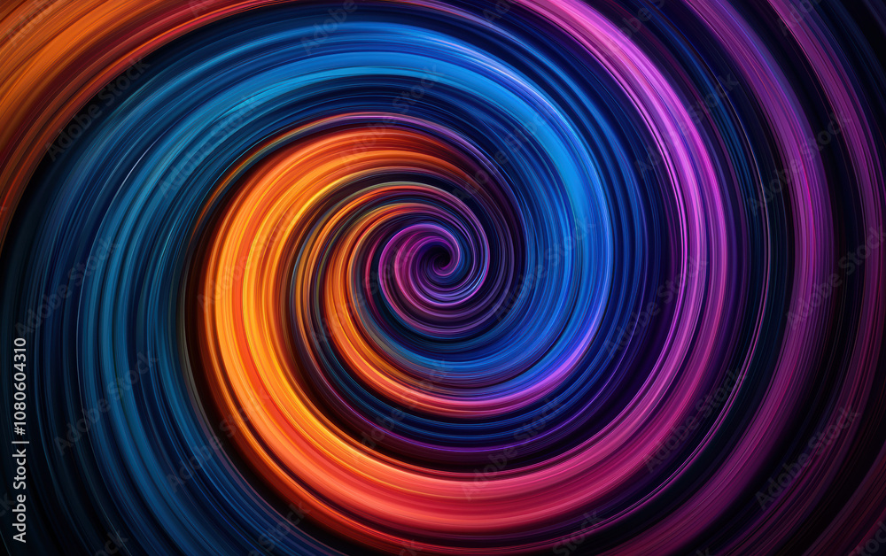 Fototapeta premium Abstract swirl pattern in vibrant colors, creating a sense of movement and depth, perfect for backgrounds and creative design projects.