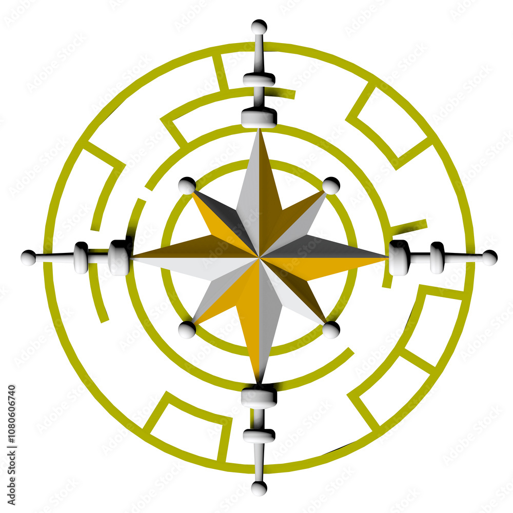 compass on white background compass on white background