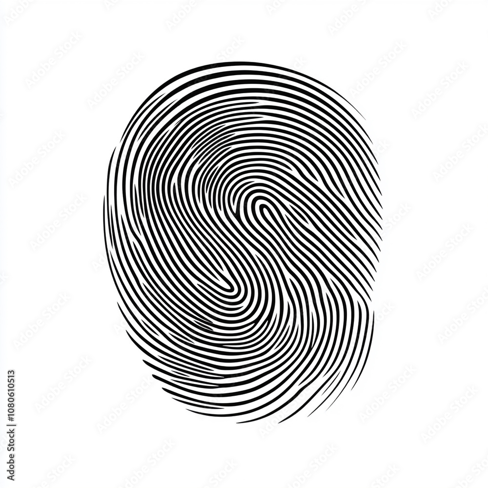 a black fingerprint on white background. a black fingerprint on white background.