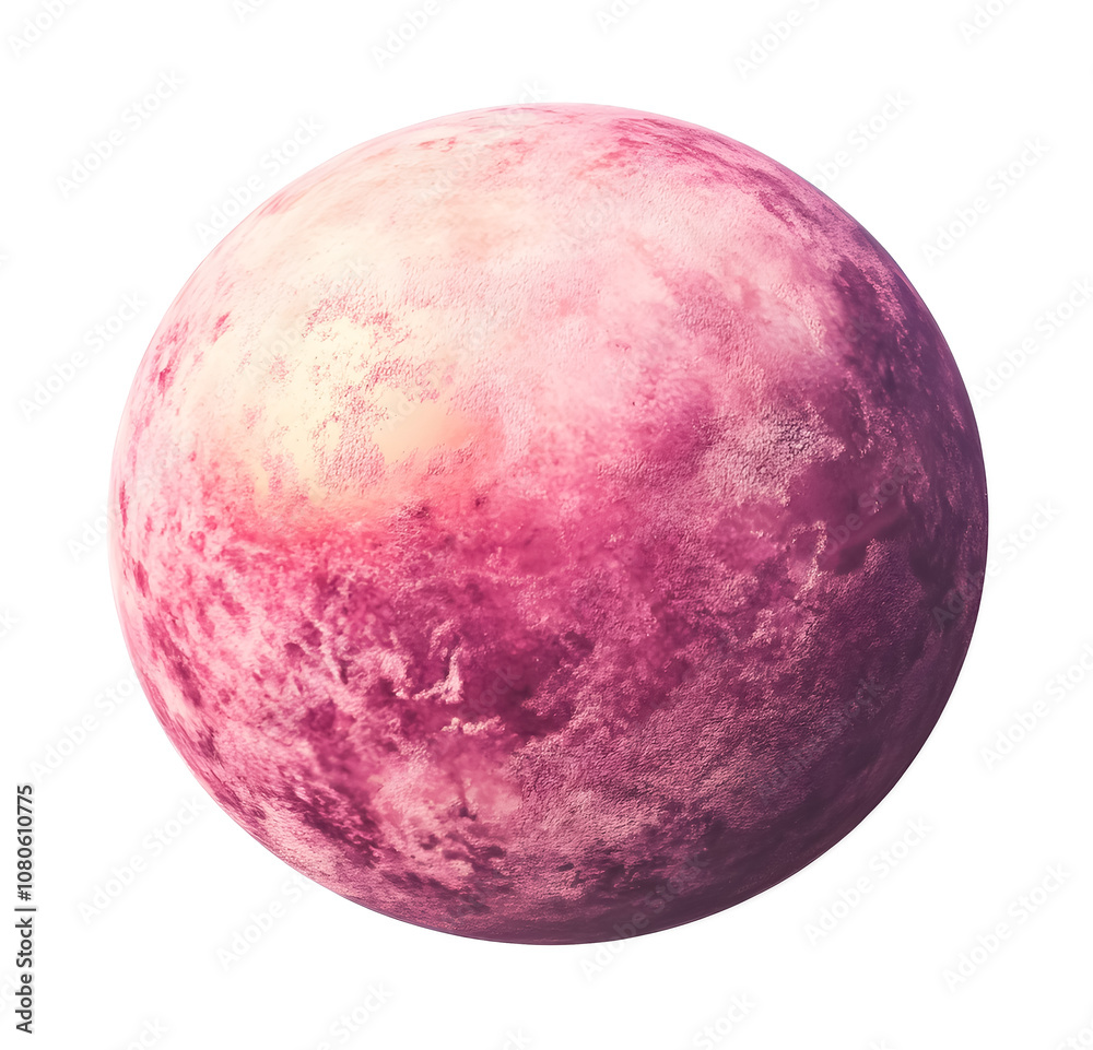 pink planet isolated on white background pink planet isolated on white background