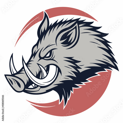 Boar Head Icon Vector Art Illustration