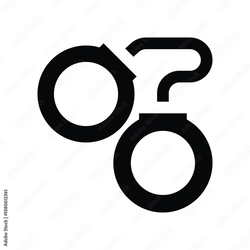 handcuff icon. vector glyph icon for your website, mobile, presentation, and logo design. handcuff icon. vector glyph icon for your website, mobile, presentation, and logo design.
