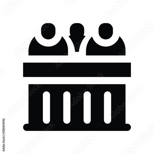 jury icon. vector glyph icon for your website, mobile, presentation, and logo design.