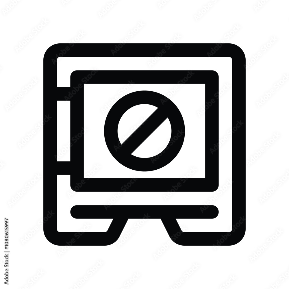 security box icon. vector line icon for your website, mobile, presentation, and logo design. security box icon. vector line icon for your website, mobile, presentation, and logo design.
