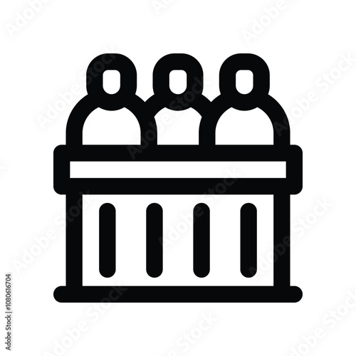 jury icon. vector line icon for your website, mobile, presentation, and logo design.