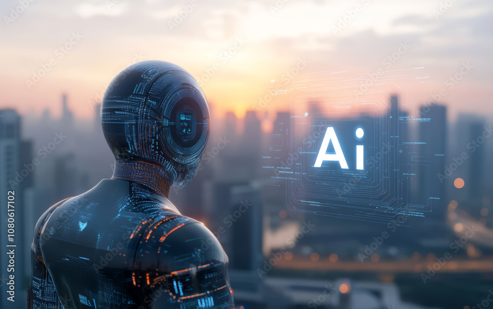Modern urban architecture and Ai artificial intelligence technology theme background
Modern urban architecture and Ai artificial intelligence technology theme background
