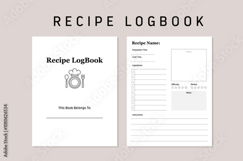 Recipe Logbook Kdp Interior Template