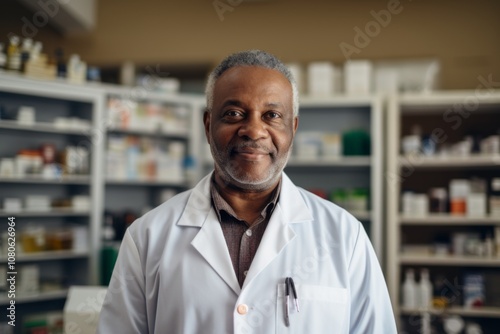 Portrait of a african american veternirary doctor in clinic