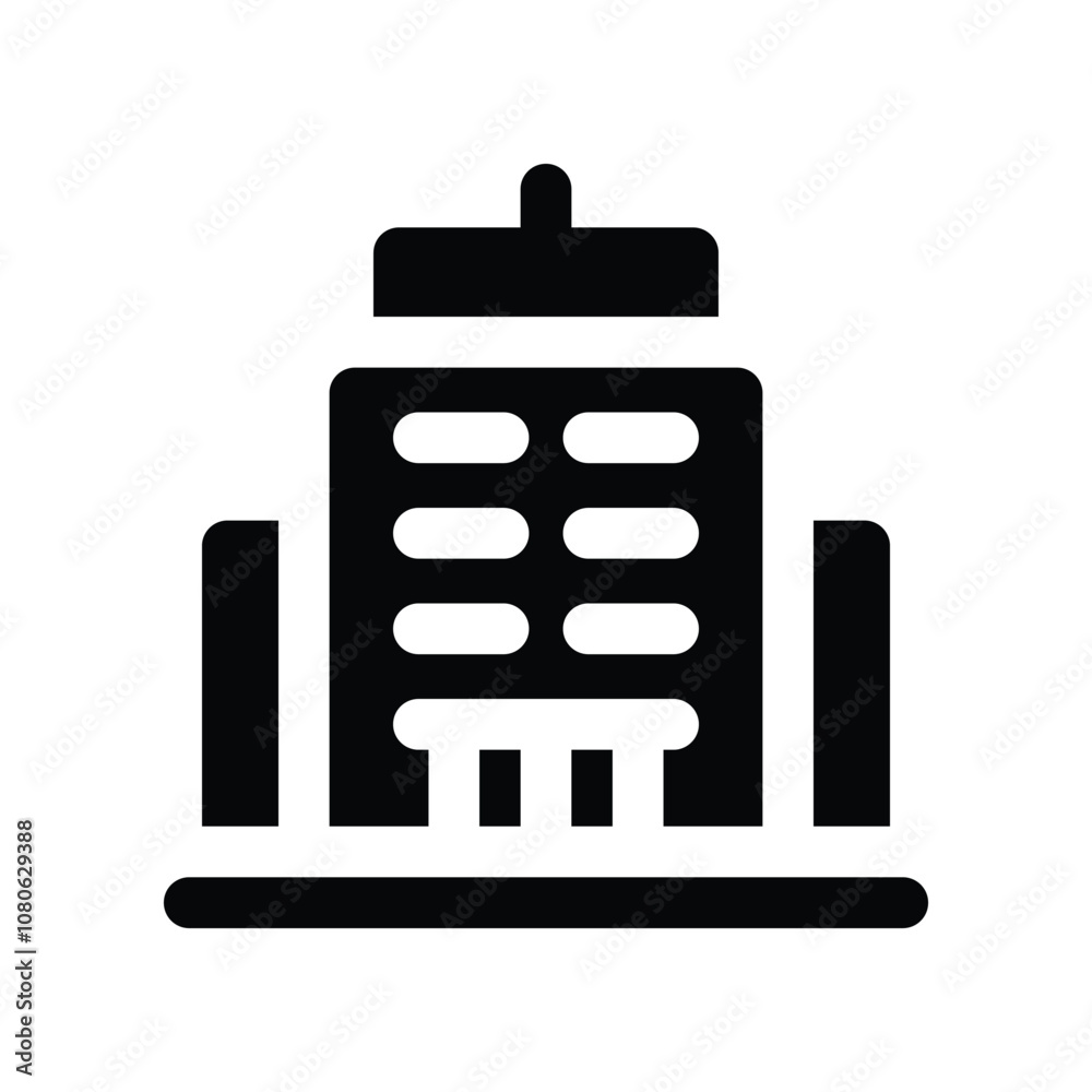 office building icon. vector glyph icon for your website, mobile, presentation, and logo design. office building icon. vector glyph icon for your website, mobile, presentation, and logo design.