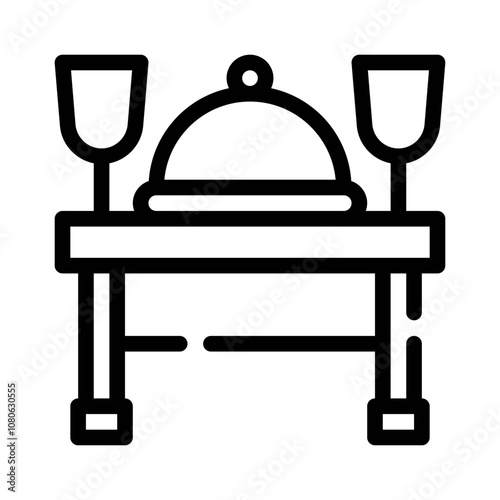 food court line icon